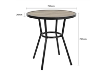 Een Bolero marston ronde buitentafel zwart 700mm koop je bij ShopXPress