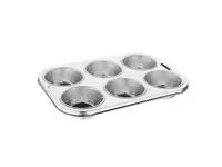 Een Vogue roestvrijstalen muffinbakvorm 6 cups koop je bij ShopXPress