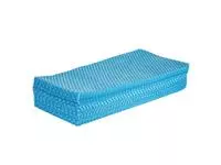 Een Jantex Solonet non-woven schoonmaakdoekjes 58(B) x 33(D)cm blauw (50 stuks) koop je bij ShopXPress