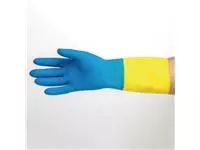 Een MAPA Alto 405 waterdichte heavy-duty werkhandschoenen blauw en geel - L koop je bij ShopXPress