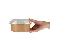 Een Colpac ronde kraft voedselbakjes met deksel recyclebaar 700ml (150 stuks) koop je bij ShopXPress