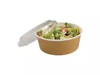 Een Colpac recyclebare kraft saladebakken met deksel groot 1300ml (150 stuks) koop je bij ShopXPress