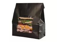 Een Colpac papieren sandwichboxen met venster recyclebaar zwart (250 stuks) koop je bij ShopXPress