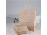 Een Fiesta Compostable composteerbare hamburgerdoosjes kraft klein (200 stuks) koop je bij ShopXPress