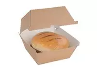 Een Fiesta Compostable composteerbare hamburgerdoosjes kraft groot 112mm vierkant (150 stuks) koop je bij ShopXPress