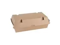 Een Fiesta Compostable composteerbare hamburgerdoosjes kraft groot rechthoekig (100 stuks) koop je bij ShopXPress