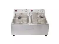 Een Buffalo dubbele tank dubbele mand 2x5ltr countertop friteuse 2x2.8kw koop je bij ShopXPress