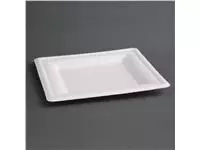 Een Fiesta Compostable composteerbare bagasse borden vierkant 159mm (50 stuks) koop je bij ShopXPress