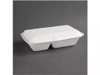 Een Fiesta Compostable composteerbare bagasse voedseldozen 2 compartimenten (200 stuks) koop je bij ShopXPress