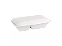 Een Fiesta Compostable composteerbare bagasse voedseldozen 2 compartimenten (200 stuks) koop je bij ShopXPress