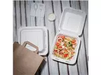 Een Fiesta Compostable composteerbare bagasse voedseldozen 236mm (200 stuks) koop je bij ShopXPress