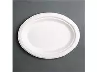 Een Fiesta Compostable composteerbare bagasse borden ovaal 198mm (50 stuks) koop je bij ShopXPress