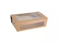 Een Fiesta Recyclable saladeboxen met PET venster 1600ml (100 stuks) koop je bij ShopXPress