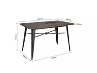 Een Bolero aluminium outdoor tafel 120x76x76cm donker houtdessin koop je bij ShopXPress