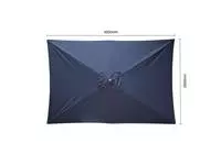 Een Bolero sevilla vierkante parasol 2x3m marineblauw koop je bij ShopXPress