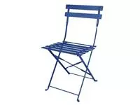 Een Bolero perth pavement style klapstoelen donker marineblauw (pak van 2) koop je bij ShopXPress