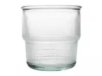 Een Olympia gerecycled glas geribbelde stapelbare bekers 300 ml (pak van 6) koop je bij ShopXPress