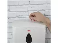 Een Jantex multi-fold handdoekdispenser wit koop je bij ShopXPress