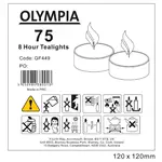 Een Olympia theelichten 8 uur (75 stuks) koop je bij ShopXPress