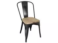 Een Bolero Bistro stalen stoelen met houten zitting zwart (4 stuks) koop je bij ShopXPress