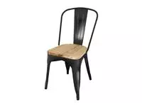 Een Bolero Bistro stalen stoelen met houten zitting zwart (4 stuks) koop je bij ShopXPress