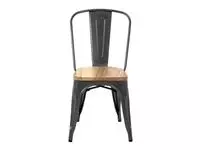 Een Bolero Bistro stalen stoelen met houten zitting grijs (4 stuks) koop je bij ShopXPress