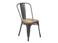 Een Bolero Bistro stalen stoelen met houten zitting grijs (4 stuks) koop je bij ShopXPress