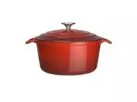 Een Vogue ronde inductie braadpan rood 3,2L koop je bij ShopXPress