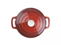 Een Vogue ronde inductie braadpan rood 3,2L koop je bij ShopXPress