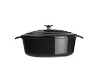 Een Vogue ovale inductie braadpan zwart 5L koop je bij ShopXPress