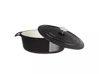 Een Vogue ovale inductie braadpan zwart 5L koop je bij ShopXPress