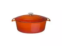 Een Vogue ovale inductie braadpan oranje 6L koop je bij ShopXPress