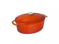 Een Vogue ovale inductie braadpan oranje 6L koop je bij ShopXPress