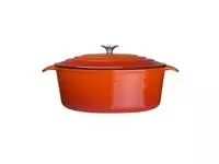 Een Vogue ovale inductie braadpan oranje 6L koop je bij ShopXPress