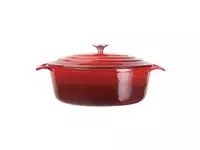 Een Vogue ovale inductie braadpan rood 6L koop je bij ShopXPress