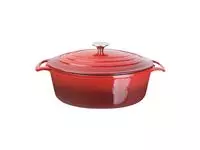 Een Vogue ovale inductie braadpan rood 6L koop je bij ShopXPress