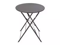 Een Bolero ronde stalen opklapbare tafel zwart 59,5cm koop je bij ShopXPress