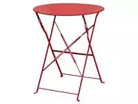 Een Bolero ronde stalen opklapbare tafel rood 59,5cm koop je bij ShopXPress