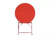 Een Bolero ronde stalen opklapbare tafel rood 59,5cm koop je bij ShopXPress