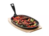 Een Olympia gietijzeren schaal/sizzle platter ovaal 28x19cm koop je bij ShopXPress