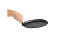 Een Olympia gietijzeren schaal/sizzle platter ovaal 28x19cm koop je bij ShopXPress