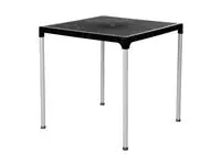 Een Bolero vierkante horeca tafel met aluminium poten zwart 75cm koop je bij ShopXPress