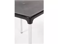 Een Bolero vierkante horeca tafel met aluminium poten zwart 75cm koop je bij ShopXPress