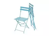 Een Bolero stalen opklapbare stoelen turquoise (2 stuks) koop je bij ShopXPress