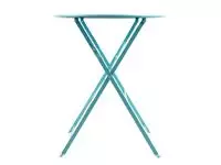 Een Bolero ronde stalen opklapbare tafel turquoise 59,5cm koop je bij ShopXPress