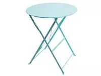 Een Bolero ronde stalen opklapbare tafel turquoise 59,5cm koop je bij ShopXPress