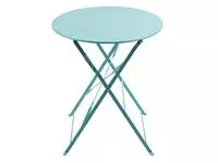 Een Bolero ronde stalen opklapbare tafel turquoise 59,5cm koop je bij ShopXPress