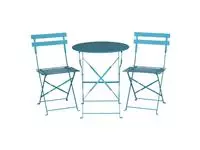 Een Bolero stalen opklapbare stoelen turquoise (2 stuks) koop je bij ShopXPress