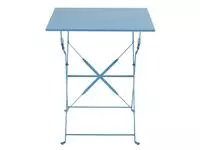 Een Bolero vierkante opklapbare stalen tafel turquoise 60cm koop je bij ShopXPress