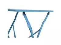 Een Bolero vierkante opklapbare stalen tafel turquoise 60cm koop je bij ShopXPress